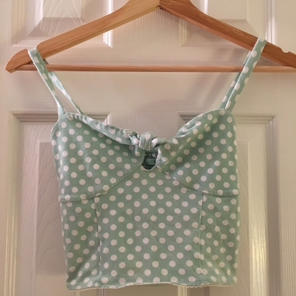 URBAN OUTFITTER x KIMCHI BLUE Polka Dot Crop Top